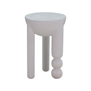 "Morse White Wooden Accent Table "