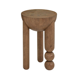 "Morse Cognac Wooden Accent Table "