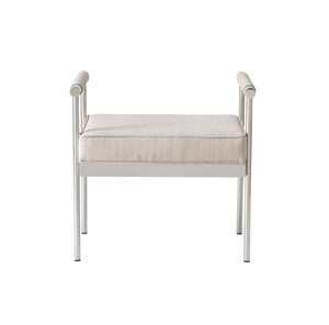 Diva Cream Velvet Bench