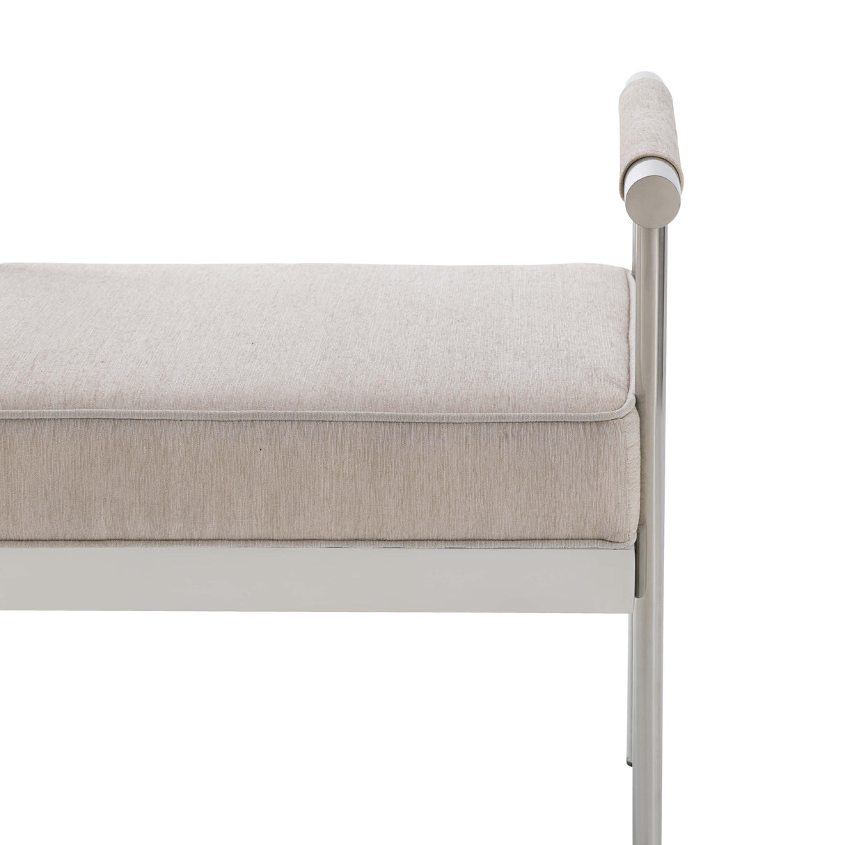 Diva Cream Velvet Bench