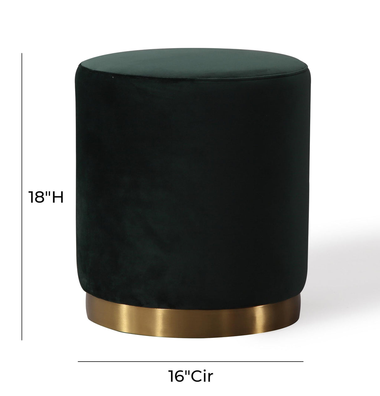 Opal Green Velvet Ottoman