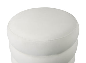 Ladder Cream Velvet Ottoman