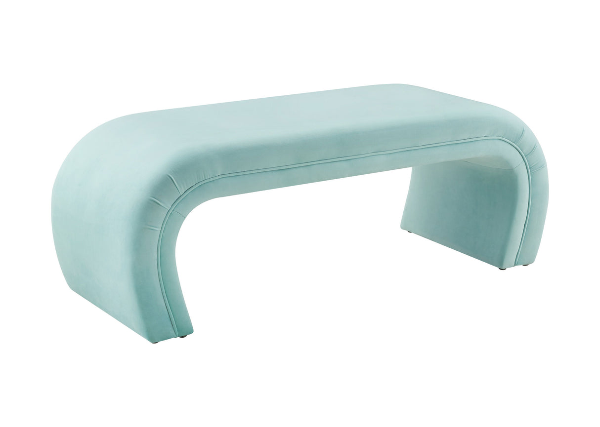 Kenya Bright Blue Velvet Bench