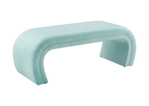 Kenya Bright Blue Velvet Bench