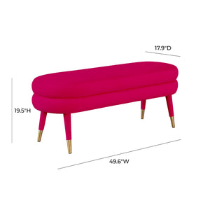 Betty Pink Velvet Bench