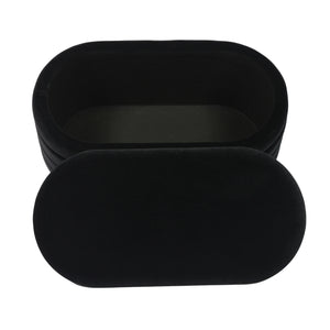 Lillian Black Velvet Storage Bench