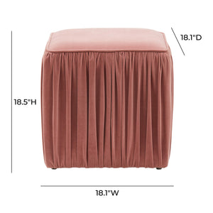 Morgan Mauve Pleated Ottoman