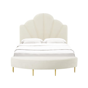 Bianca Cream Velvet King Bench