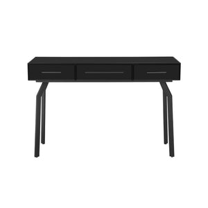 "Santana Black Glass Desk Console Table "