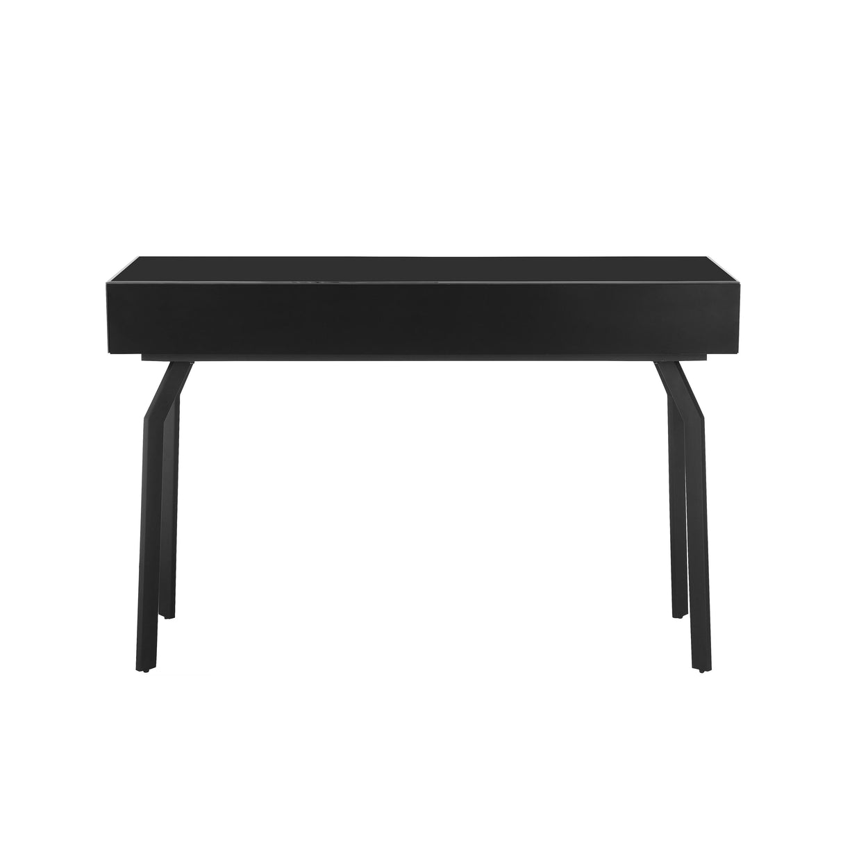 "Santana Black Glass Desk Console Table "