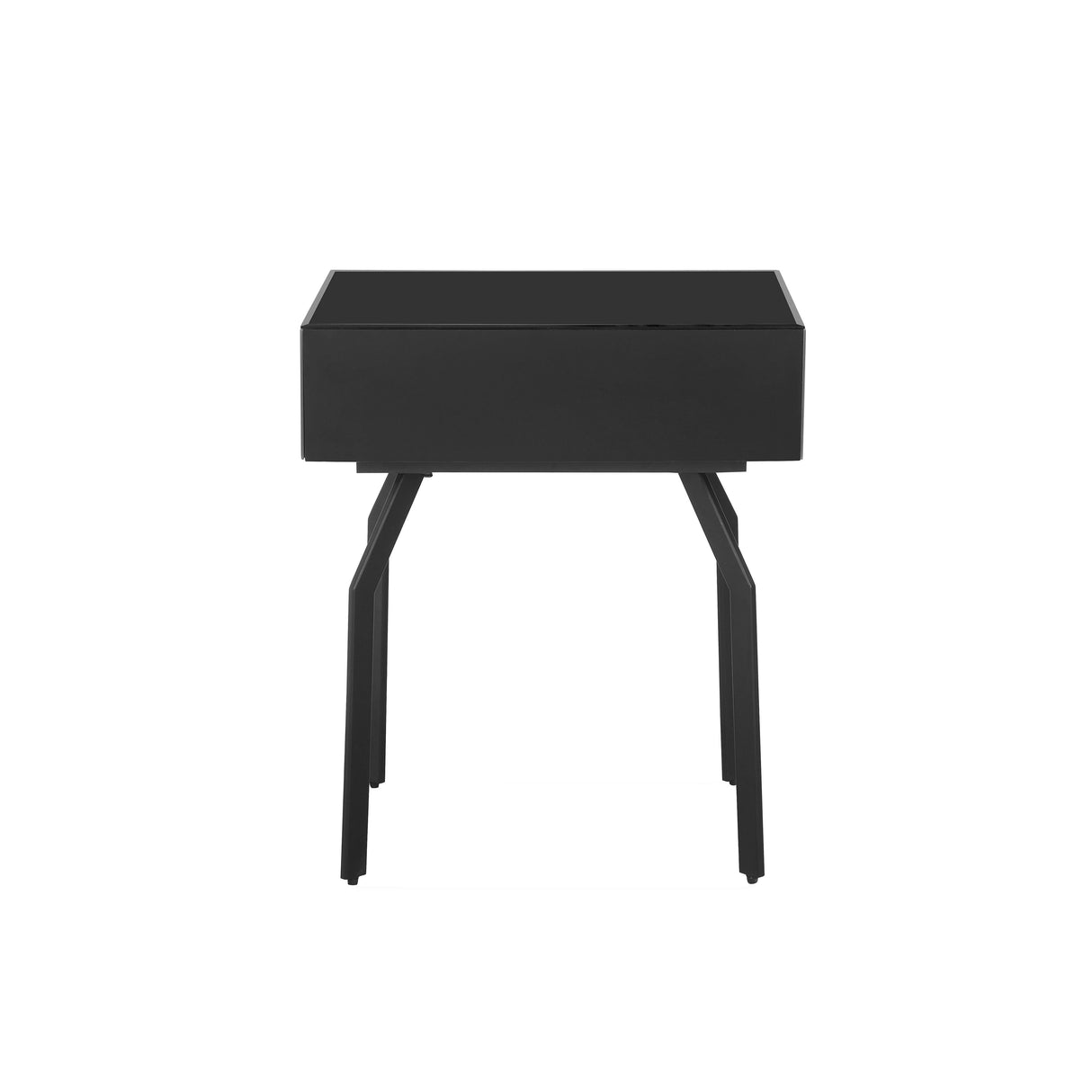 "Santana Black Glass Side Table "