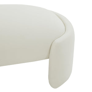 TOLEDO CREAM VELVET BENCH