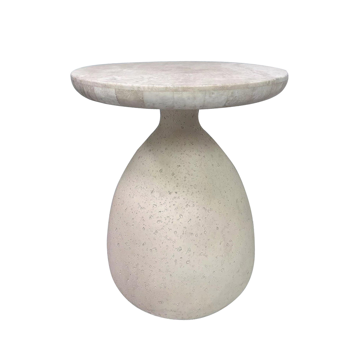 Gina Cream Travertine Side Table