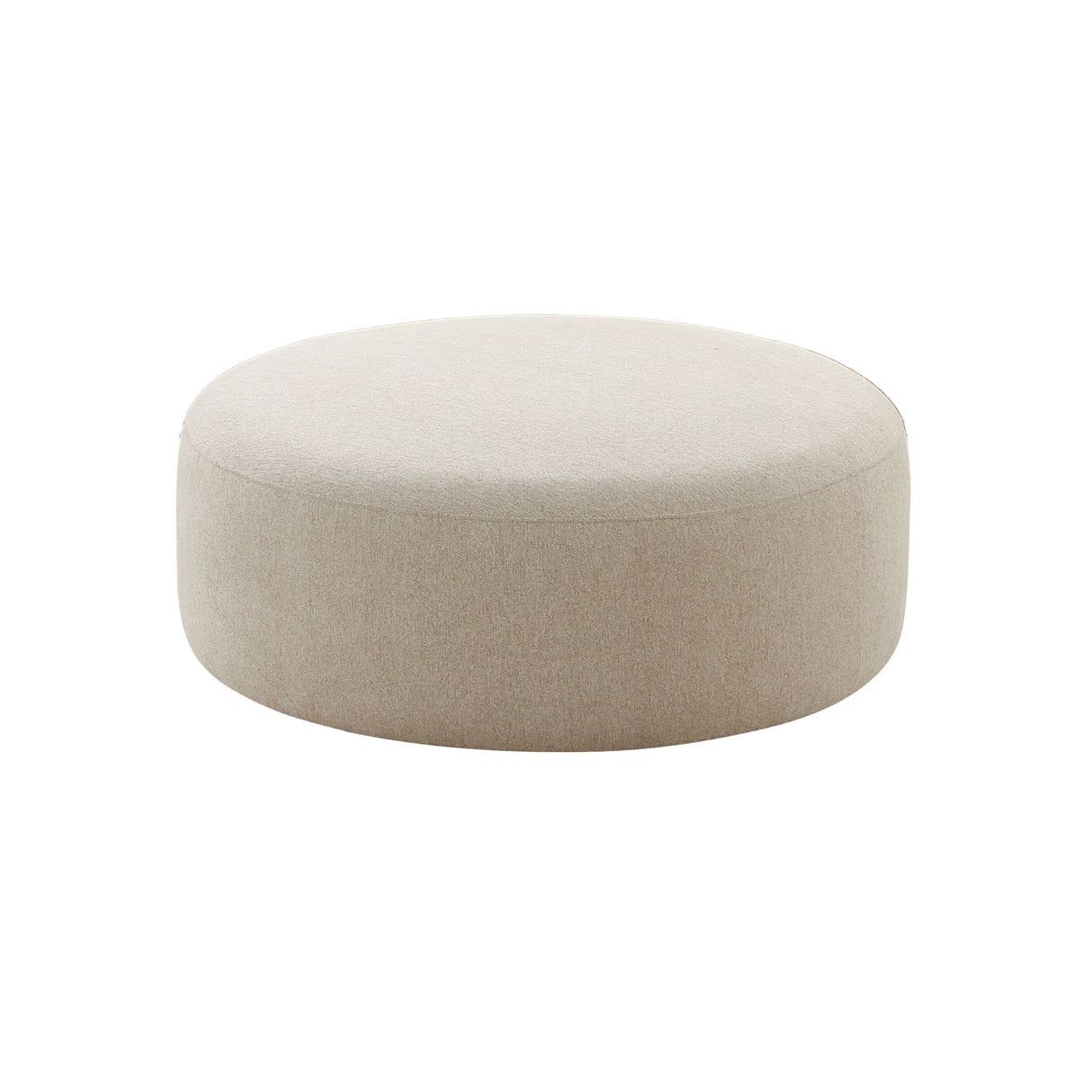 Broohah Beige Micro-Herringbone Ottoman