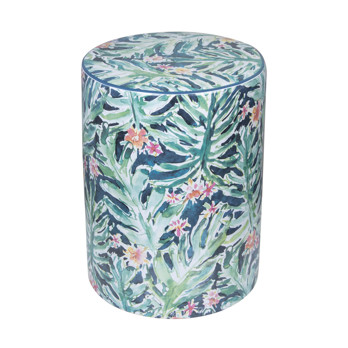 Taurus Ceramic Stool in Garden Print