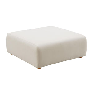 Hangover Cream Linen Ottoman