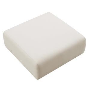 Hangover Cream Linen Ottoman