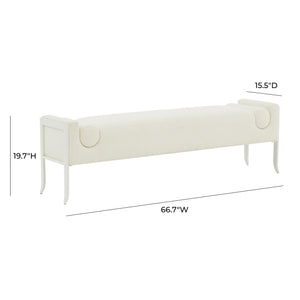 Ines Cream Boucle Bench