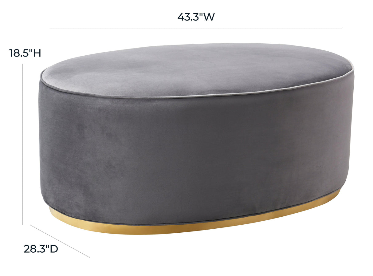 Scarlett Grey Ottoman