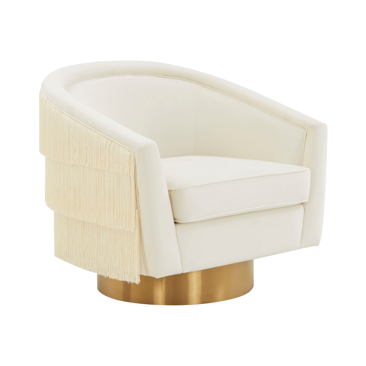 Flapper Cream Swivel Chair