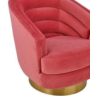 Canyon Hot Pink Velvet Swivel Chair