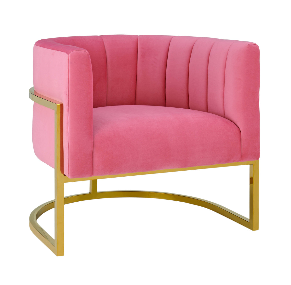 Magnolia Rose Pink Velvet Chair