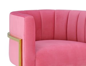 Magnolia Rose Pink Velvet Chair