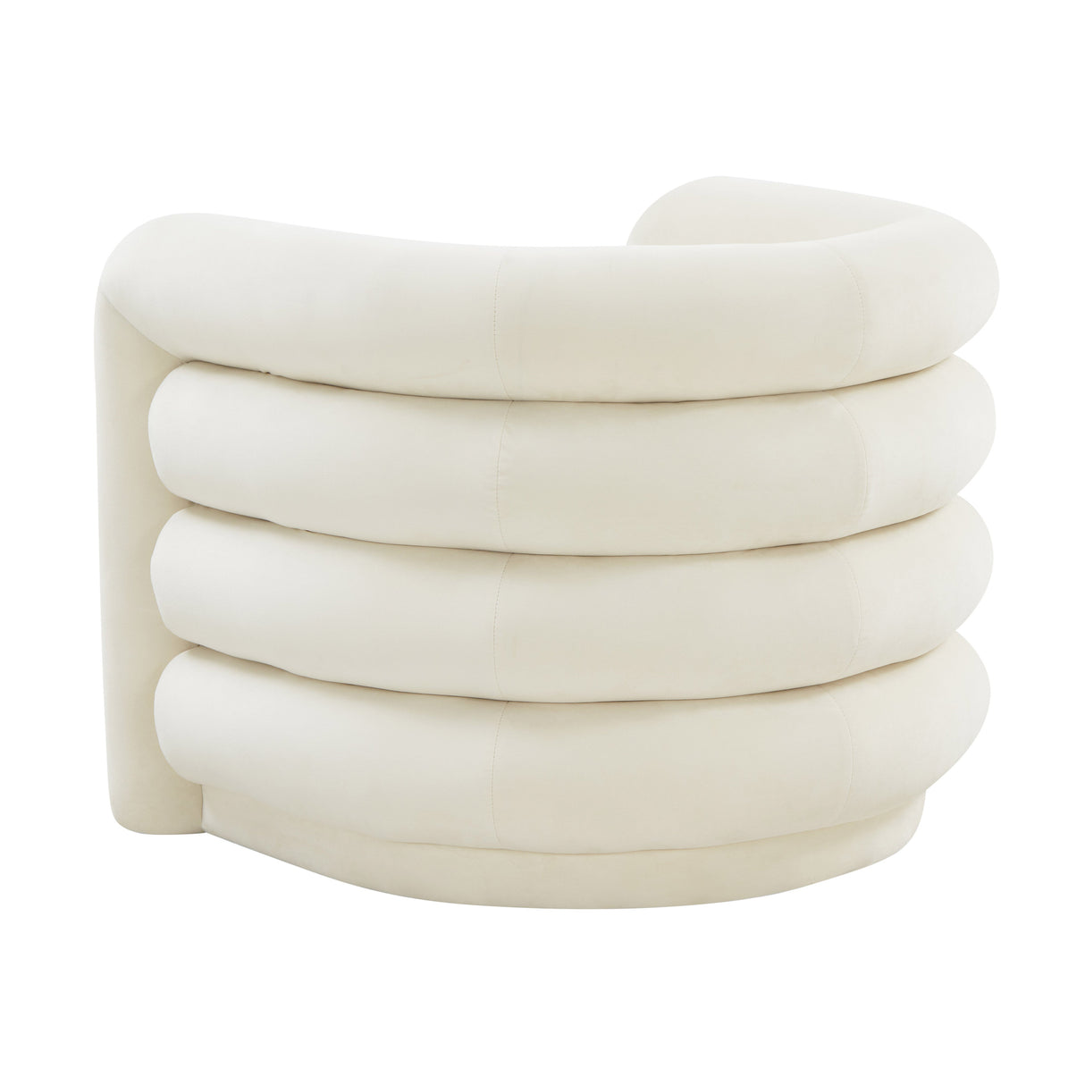 Curves Cream Velvet Lounge Chair