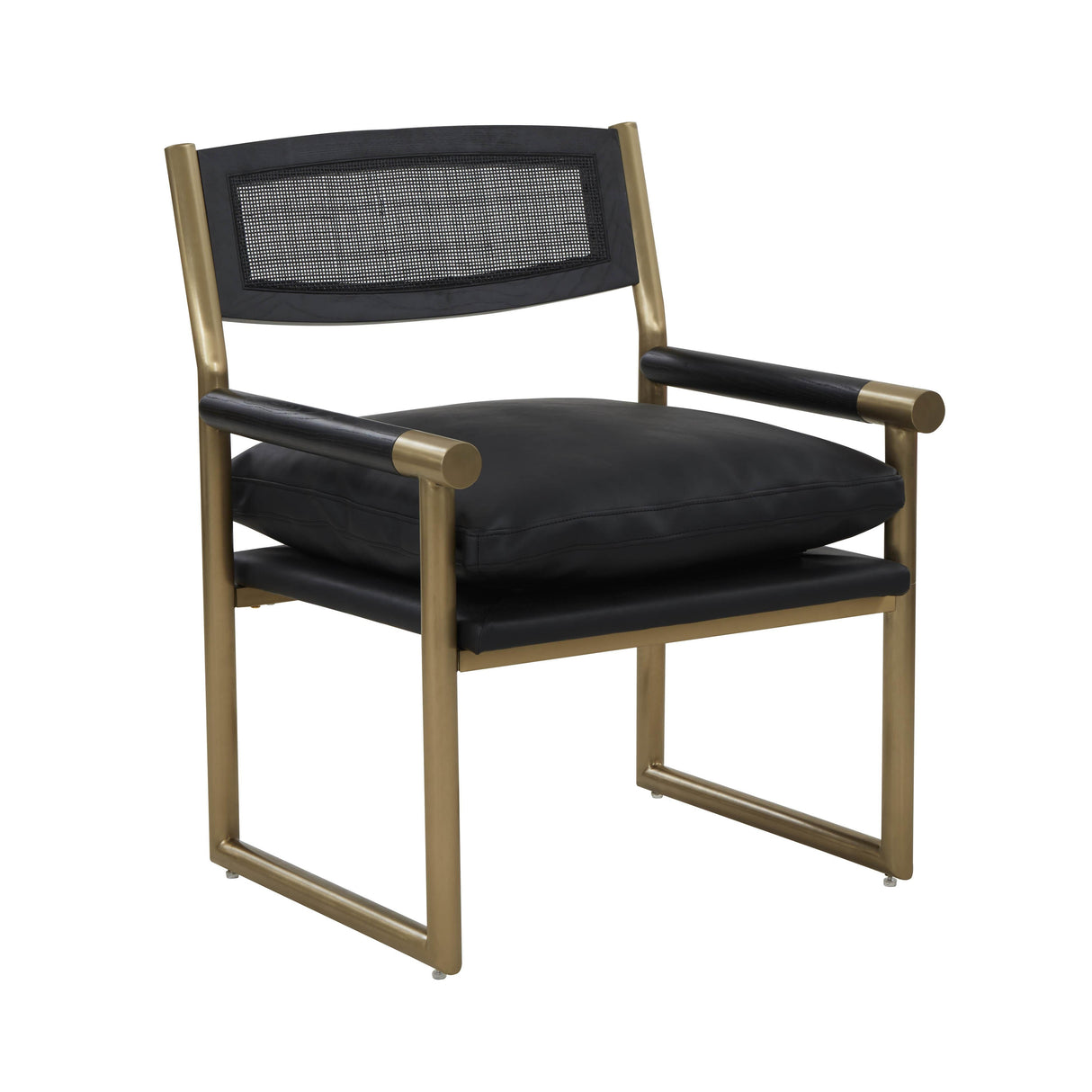 Harlow Black Vegan Leather Armchair