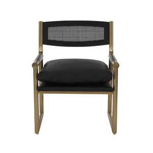 Harlow Black Vegan Leather Armchair