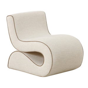 "Senna Cream Basketweave Accent Chair "