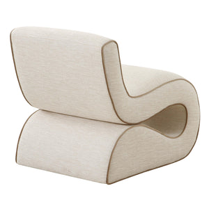 "Senna Cream Basketweave Accent Chair "