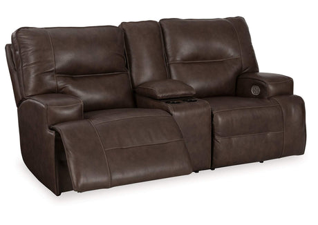 Francesca Power Reclining Loveseat with Console