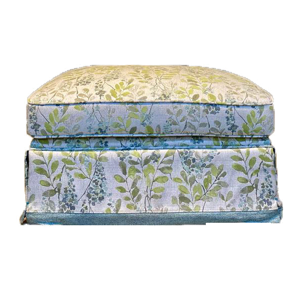 WOOD FRAME UPHOLSTERED ACCENT OTTOMAN KD / KD