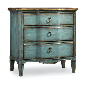 Three Drawer Turquoise Chest