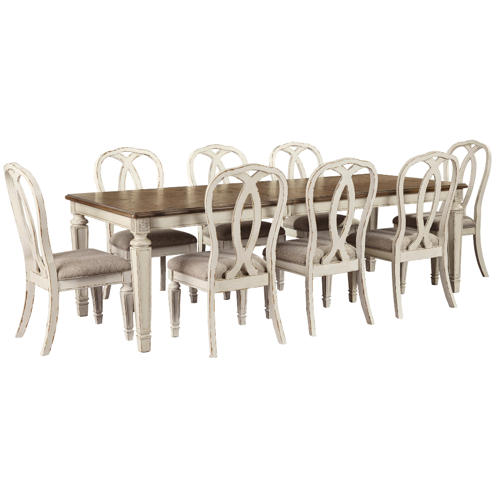 Realyn Dining Table and 8 Chairs Set