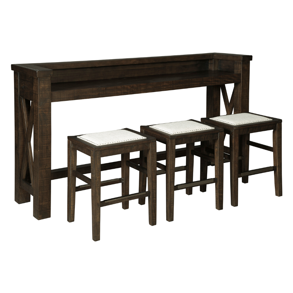 Hallishaw Counter Height Dining Table and 3 Barstools Set