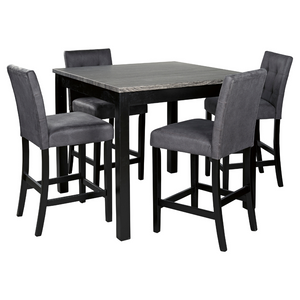 Garvine Counter Height Dining Table and Bar Stools (Set of 5)