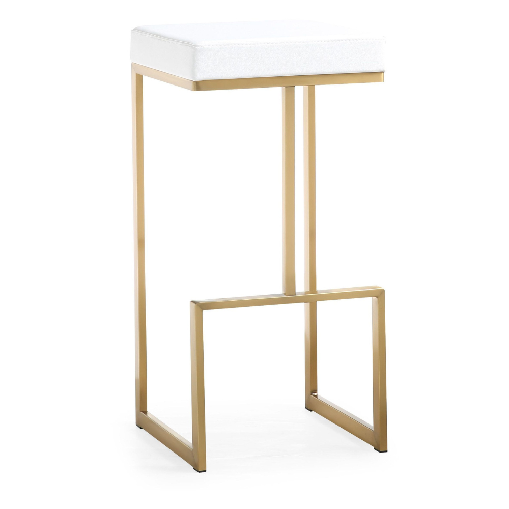 Ferrara White Gold Steel Barstool