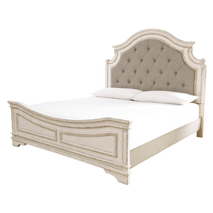 Realyn King Upholstered Panel Bed