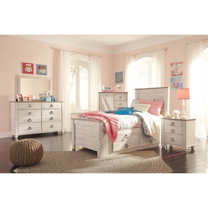 Willowton Full Panel Bed with 2 Storage Drawers