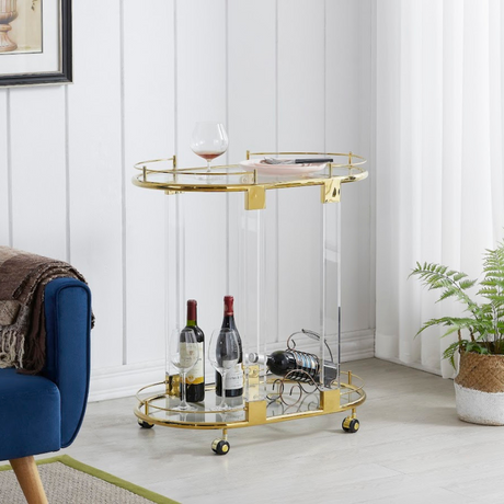 Acrylic with gold cart