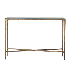 Console Table with Glass Top
