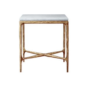 Square Side Table with Marble Top