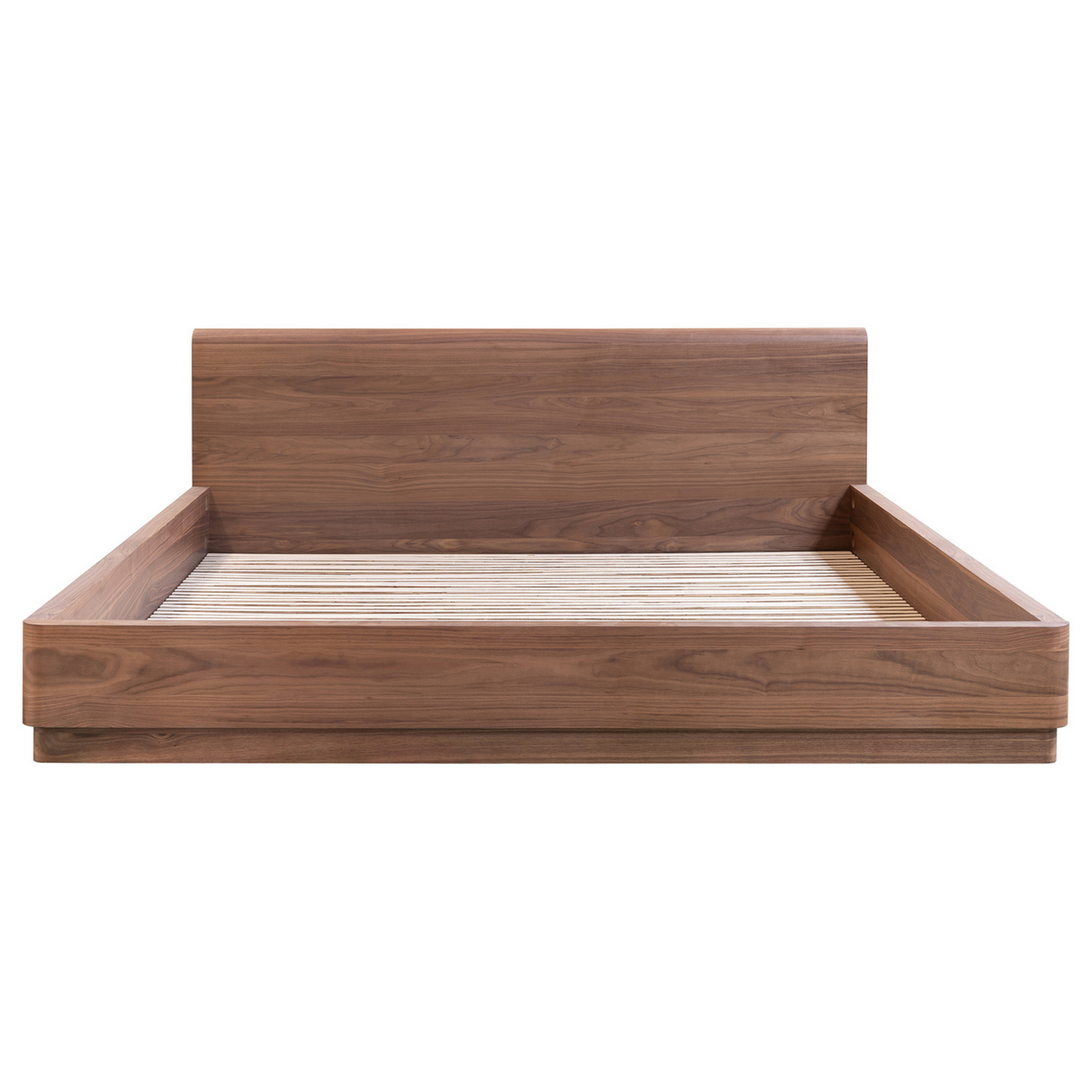 Round Off King Bed Walnut