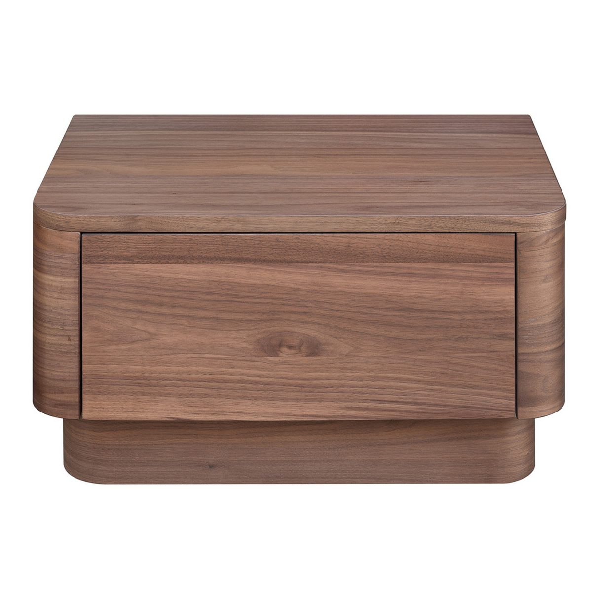 Round Off Nightstand Walnut