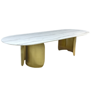 Oval Marble Dining Table -8 Persons