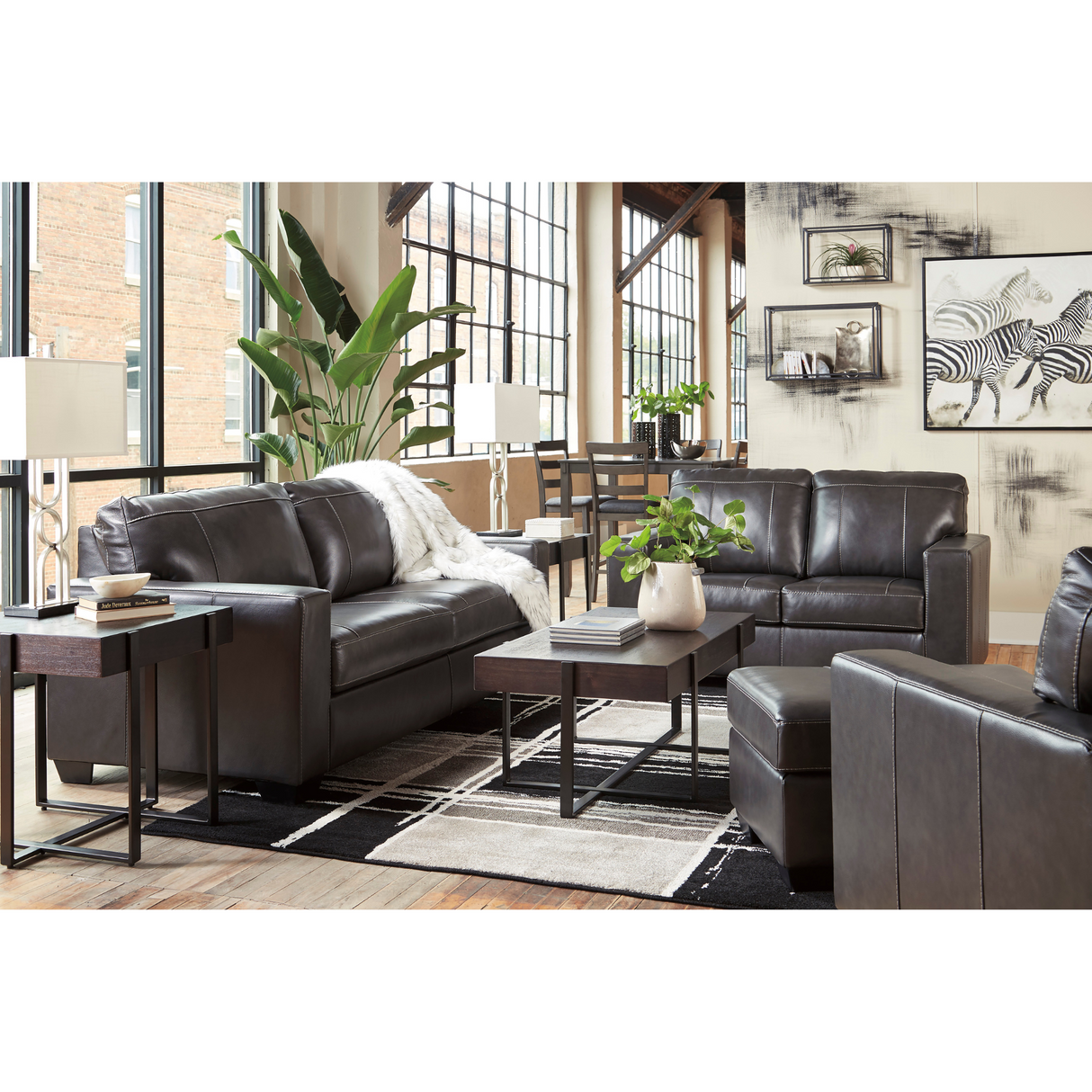 Morelos Black Sofa Set