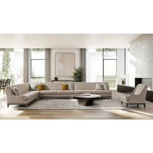 Hardt beige Sectional LAF3+AL+RAF2 + Accent Chair