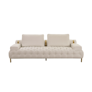 Tufting Tan Loveseat